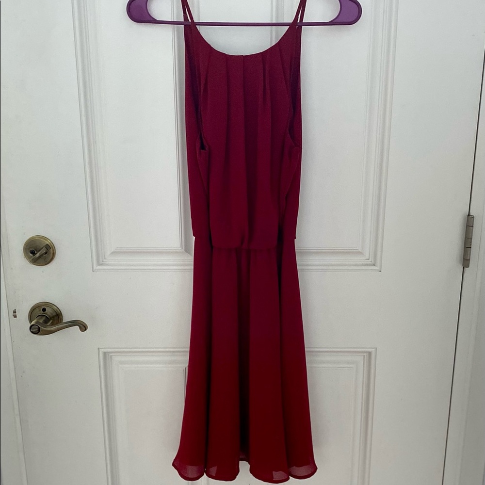 Red tank dress